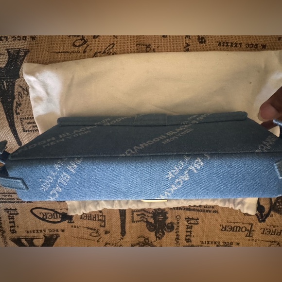 New Condition, Brandon Blackwood Medium Nia Bag Monogram Denim - Picture 10 of 10